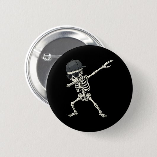 Dabbing Skeleton Pirate Halloween Kinderen Jolly R Ronde Button 5,7 Cm (Voorkant /achterkant)