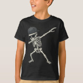 Dabbing Skeleton Pirate Halloween Kinderen Jolly R T-shirt (Voorkant)