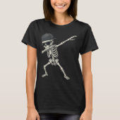 Dabbing Skeleton Pirate Halloween Kinderen Jolly R T-shirt (Voorkant)