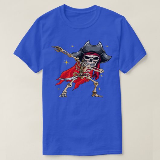 Dabbing Skeleton Pirate Halloween Kinderen Jolly R T-shirt (Design voorkant)