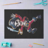 Dabbing Skeleton Pirate Halloween Kinderen Jolly R Tissuepapier (Craft)