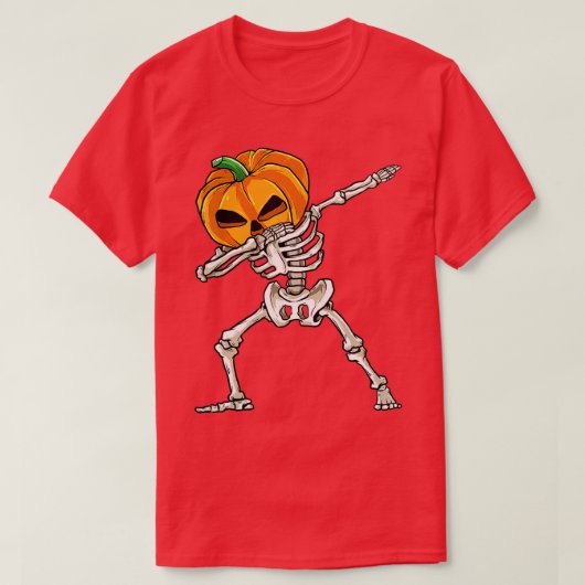 Dabbing Skeleton Pumpkin Dance Pumpkin Dab Hallow T-shirt (Design voorkant)