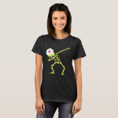 Dabbing Skeleton Radioactive Nurse Halloween Costu T-shirt (Voorkant volledig)