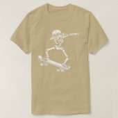 Dabbing Skeleton Skateboard Costume Funny Halowee T-shirt (Design voorkant)