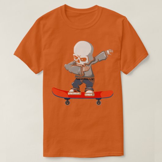 Dabbing Skeleton Skateboard T-shirt (Design voorkant)
