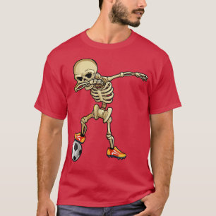 Dabbing Skeleton Soccer Halloween Costume Kinderen T-shirt