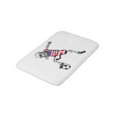 Dabbing Skeleton Soccer Halloween Verenigde Staten Badmat (Gekanteld)