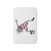 Dabbing Skeleton Soccer Halloween Verenigde Staten Badmat (Voorkant Verticaal)