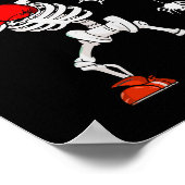 Dabbing Skeleton Spelen Boksen Halloween Speler C Poster (Hoek)