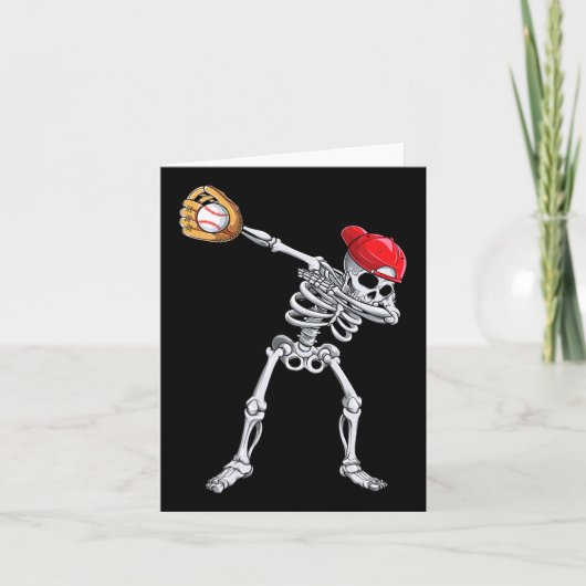 Dabbing Skeleton Verkoop Halloween Speler Catcher  Kaart (Voorkant)
