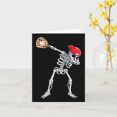 Dabbing Skeleton Verkoop Halloween Speler Catcher  Kaart (Gele Bloem)