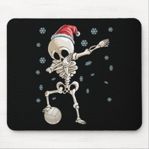 Dabbing Skeleton Volleybal Kerstman Hoed T Muismat