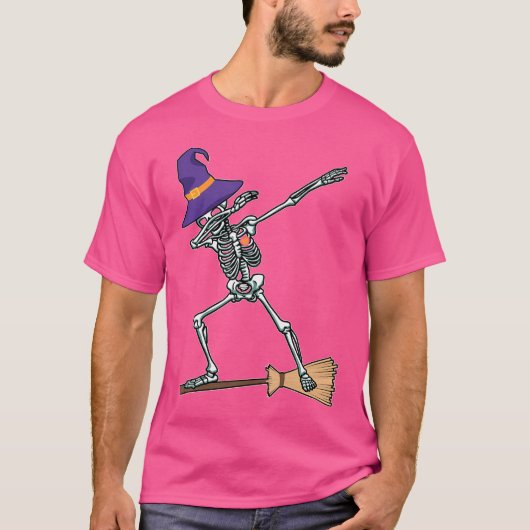 Dabbing Skeleton Witch Funny Dab Hip Hop Skull G T-shirt (Voorkant)