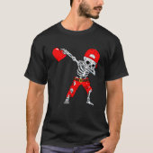 Dabbing Skeleton With Heart Love Valentine's Day B T-shirt (Voorkant)