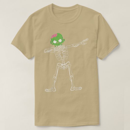Dabbing Skeleton Zombie Happy Halloween Costumes W T-shirt (Design voorkant)