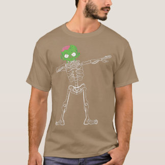 Dabbing Skeleton Zombie Happy Halloween Costumes W T-shirt