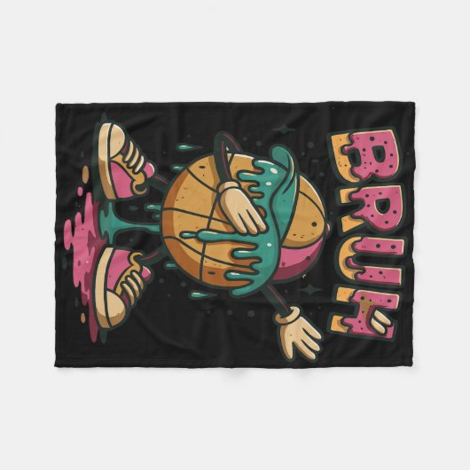 Dabbing Sketll Drip Bruh Sketll Drip Ice+cream Ck  Fleece Deken (Voorkant (Horizontaal))