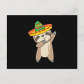 Dabbing Sloth Cinco De Mayo süße Tiere Mexico Briefkaart (Voorkant)