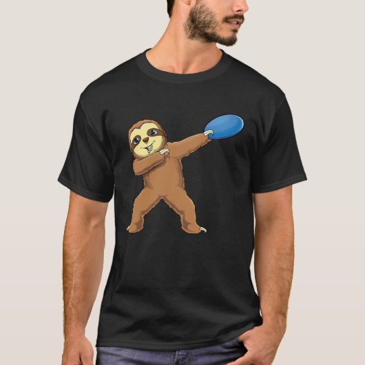 Dabbing Sloth Dab Disc Golf  Girls Womens T-shirt (Voorkant)