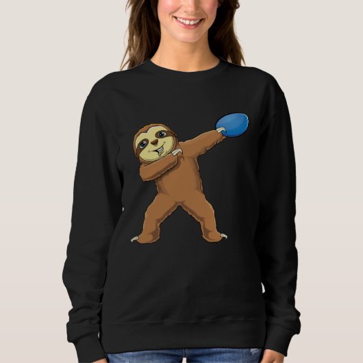 Dabbing Sloth Dab Disc Golf  Girls Womens Trui (Voorkant)