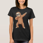 Dabbing Sloth Dance Move Dab saai schattige sloep T-shirt (Voorkant)