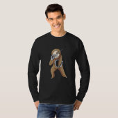 Dabbing Sloth Fencing Dab Dance Fencer T-shirt (Voorkant volledig)