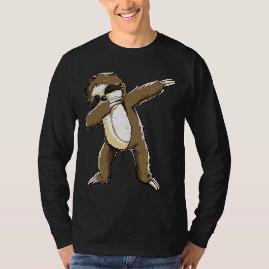 Dabbing Sloth Funny Lazy Sloth Dab T-shirt (Voorkant)