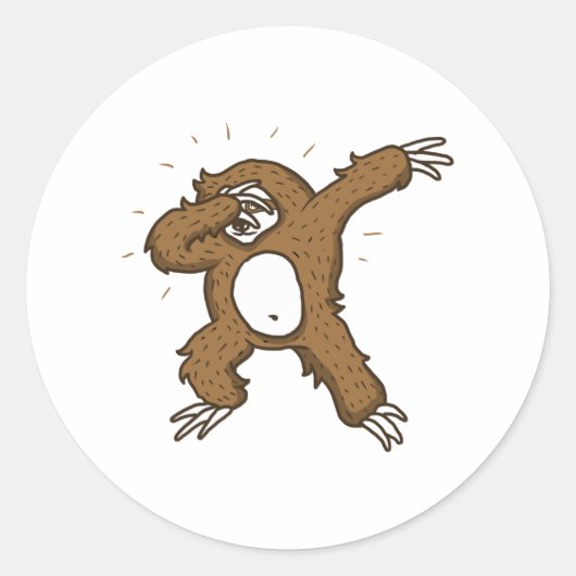 Dabbing Sloth Sticker (Voorkant)
