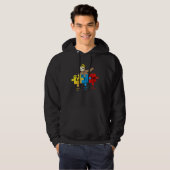 Dabbing Sloth Sunflower Autism Awareness Chemstry Hoodie (Voorkant volledig)