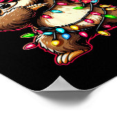 Dabbing Sloth Xmas For Kids Boys Girl Sloth Lover Poster (Hoek)