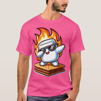 Dabbing Smore Marshmallow Cute Dab Dance Camping C T-shirt