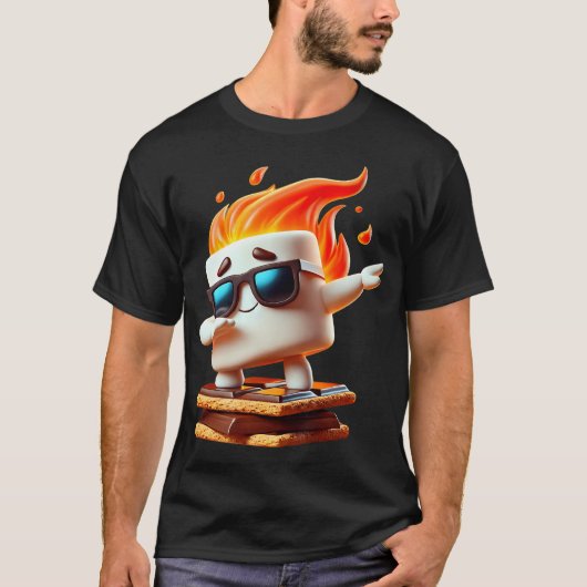 Dabbing Smore Marshmallow Cute Dab Dance Camping C T-shirt (Voorkant)