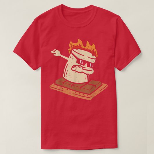 Dabbing Smore Marshmallow Cute Dab Dance Camping C T-shirt (Design voorkant)