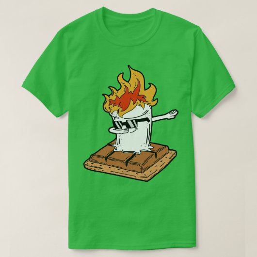 Dabbing Smore Marshmallow Grappige Dab Dance Campi T-shirt (Design voorkant)