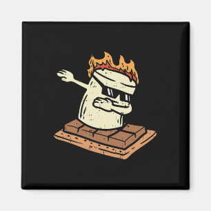 Dabbing Smore Marshmallow Schattig Dab Dans Kamper Magneet