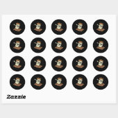 Dabbing Smore Marshmallow Schattig Dab Dans Kamper Ronde Sticker (Vel)