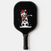Dabbing Sneeuwman Voetbal Kerstmis Pickleball Paddle (Voorkant)