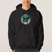 Dabbing Snowboard Parrot I Jenday Conure Hoodie (Voorkant)