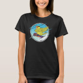 Dabbing Snowboard Parrot I Yellow Parrotlet T-shirt (Voorkant)