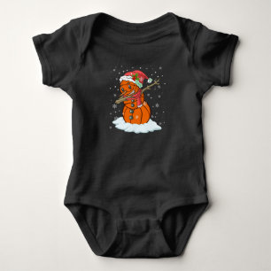 Dabbing Snowman Basketball Ball T-shirt Kerstmis z