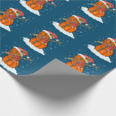 Dabbing Snowman Basketball Ball T-shirt Kerstmis z Cadeaupapier (Hoek)