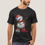 Dabbing Snowman Merry Christmas Lights Santa Hat X T-shirt<br><div class="desc">Dabbing Snowman Merry Christmas Lights Santa Hat Xmas T Shirt</div>