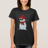 Dabbing snowman Santa Hat Sunbribril Kerstmis T-shirt
