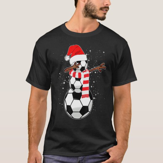 Dabbing Snowman Soccer T-shirt (Voorkant)