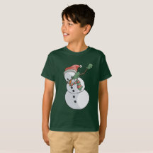 Dabbing Snowman T-Shirt Funny Kerstmis