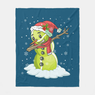 Dabbing Snowman Tennis Ball T-shirt Kerstmis Fleece Deken