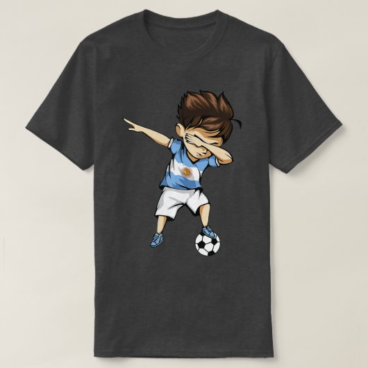 Dabbing Soccer Argentina Jersey - Argentijnse Foo T-shirt (Design voorkant)