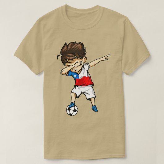 Dabbing Soccer Boy Chili Jersey - Chileense voetba T-shirt (Design voorkant)