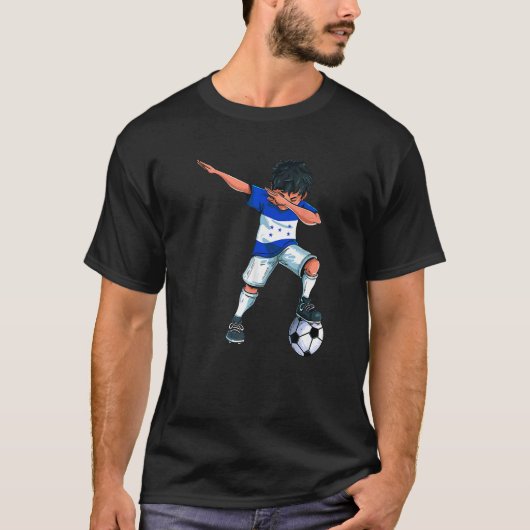 Dabbing Soccer Boy Honduras Honduran Football for T-shirt (Voorkant)