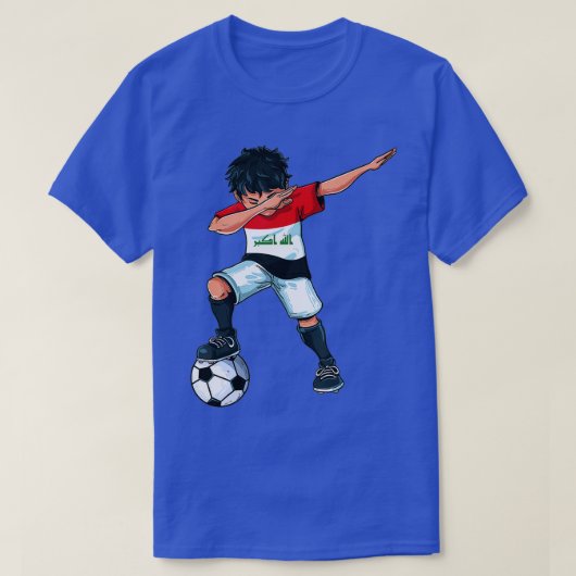 Dabbing Soccer Boy Irak - Iraqi Football Gift for T-shirt (Design voorkant)